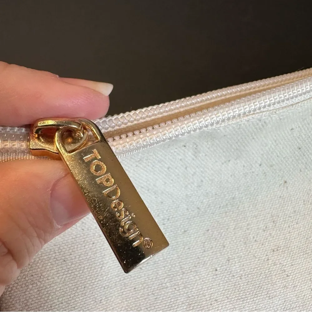Top Design Canvas Bride Makeup Bag‎ 11x7x3.5